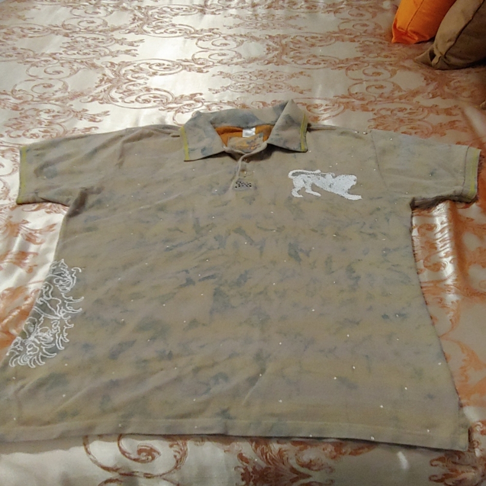 Parasuco Lion Koi Paint Splatter Polo Shirt